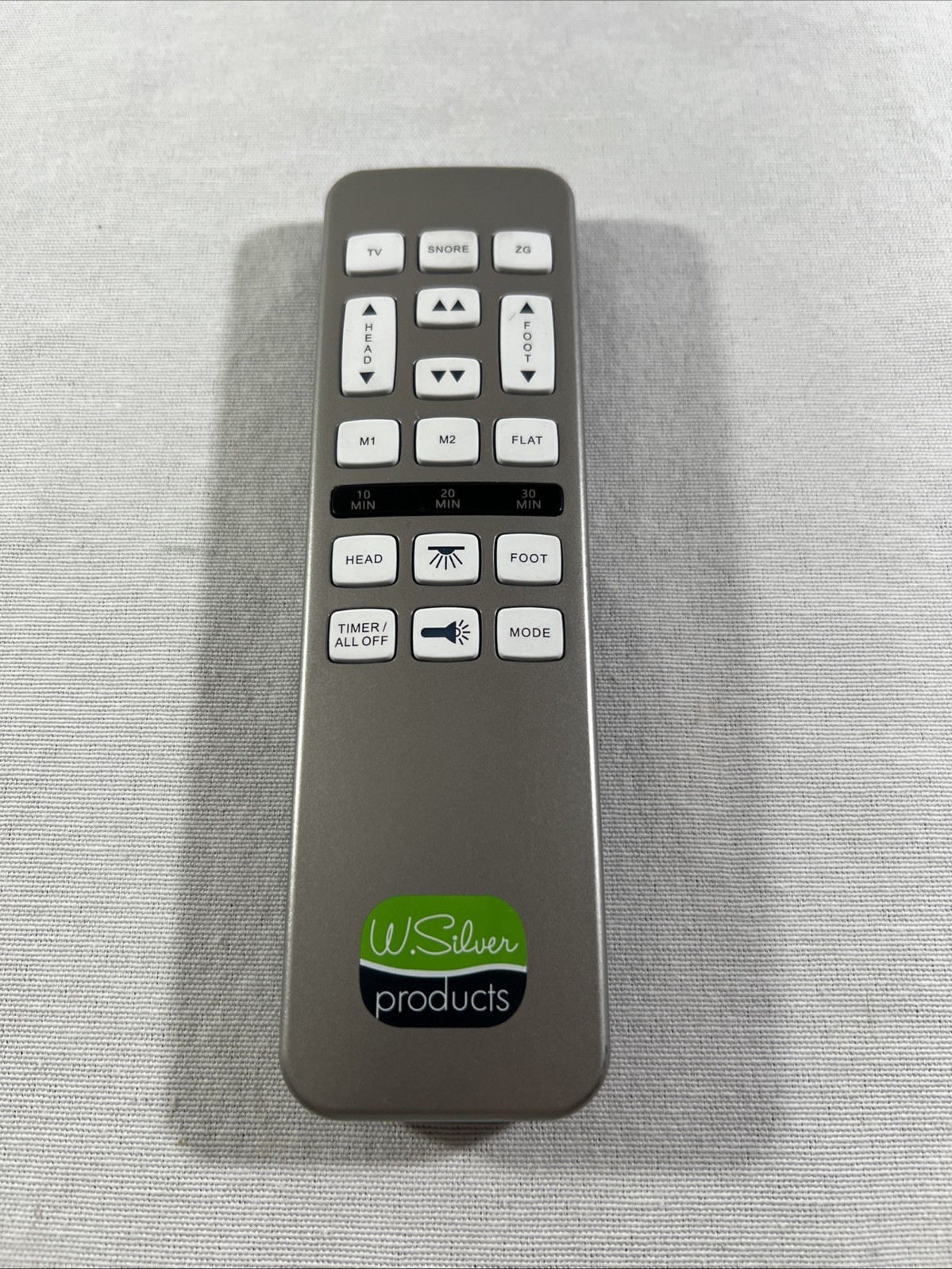 HJH55 Richmat W. Silver Products Adjustable Bed Remote Used Good Shape