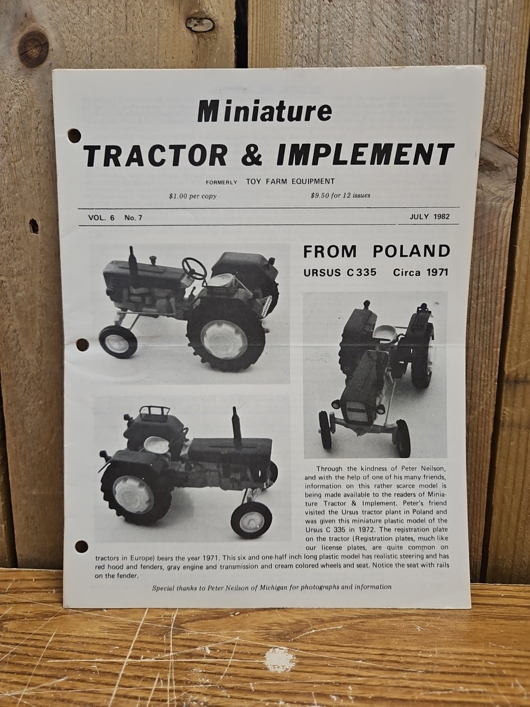 Miniature Tractor & Implement Magazine July 1982