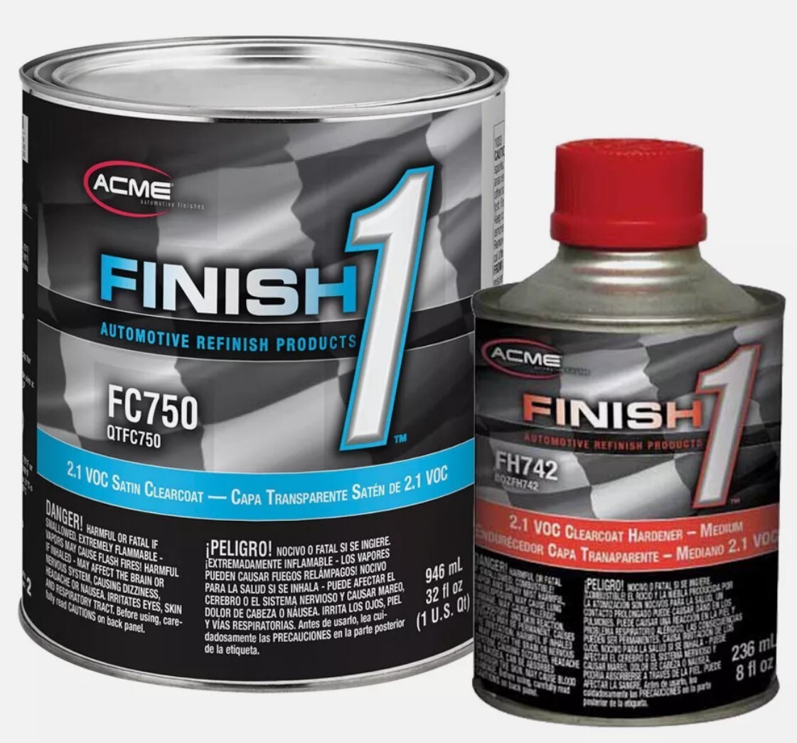 Sherwin-Williams Finish 1 FC750-4 2.1 VOC Satin Clearcoat Medium Kit (Quart)