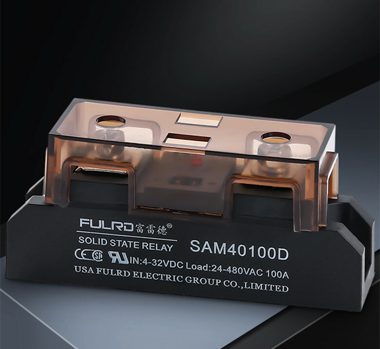 Industrial solid state relay SAM40100D 100A In=4-32VDC Load=24-480VAC