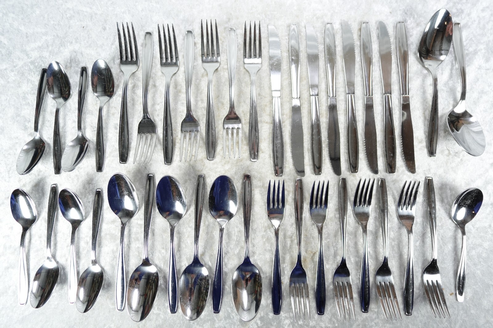 40 Pieces Vallarta Pattern Stainless Steel Flatware By Oneidacraft