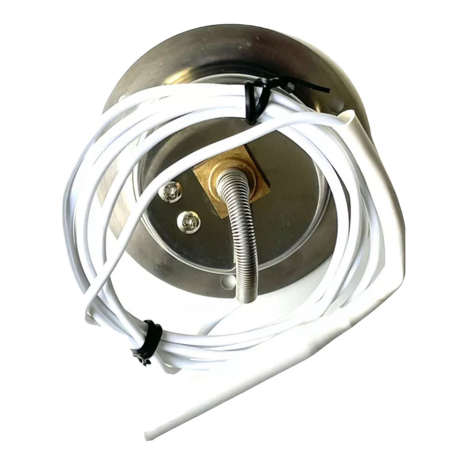 Vapor Capillary Flanged Panel Mount Refrigeration Thermometer, 48" Capillary