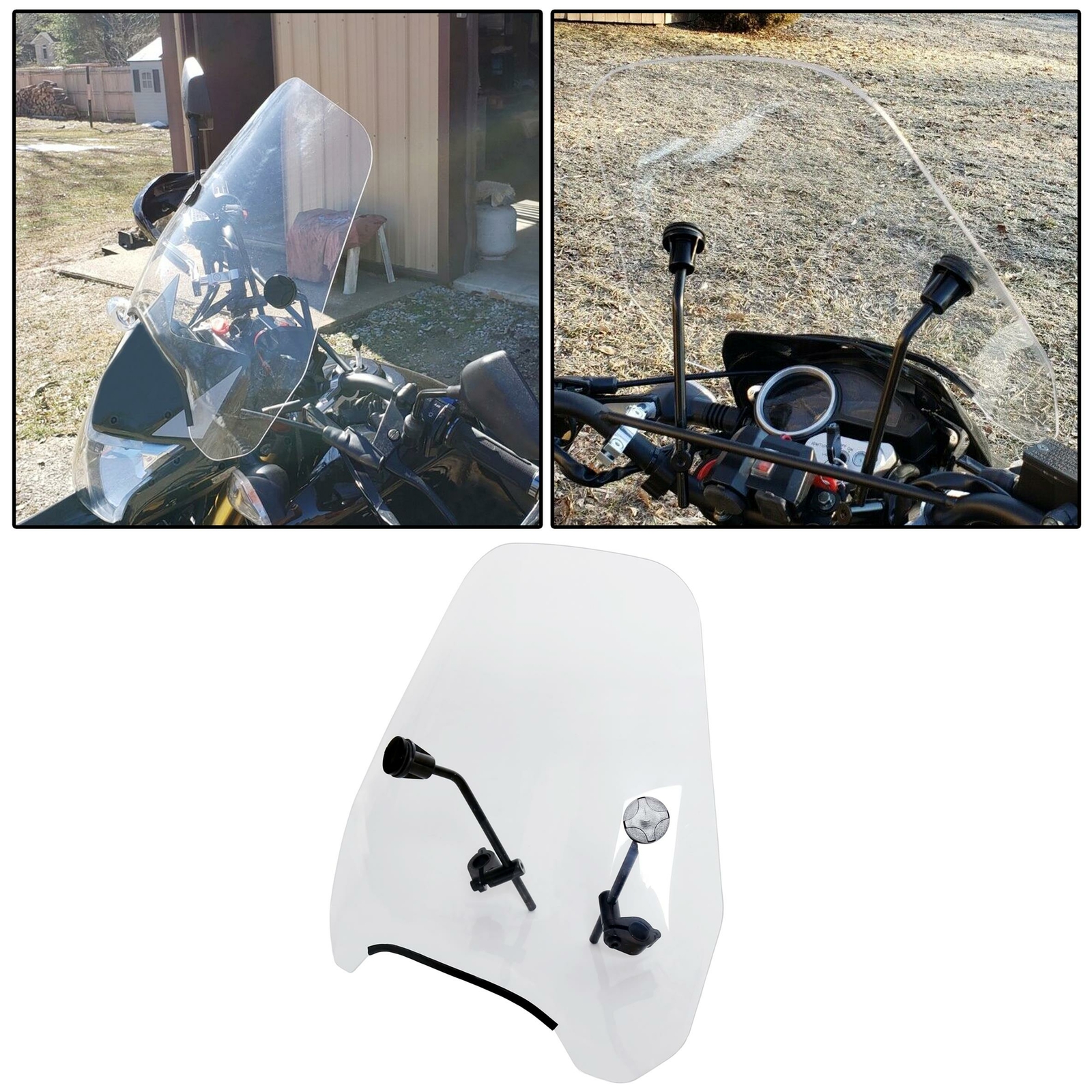 Windshield for Motorcycle Sportster Softail Dyna Glide Suzuki 7/8" 1" S-06C