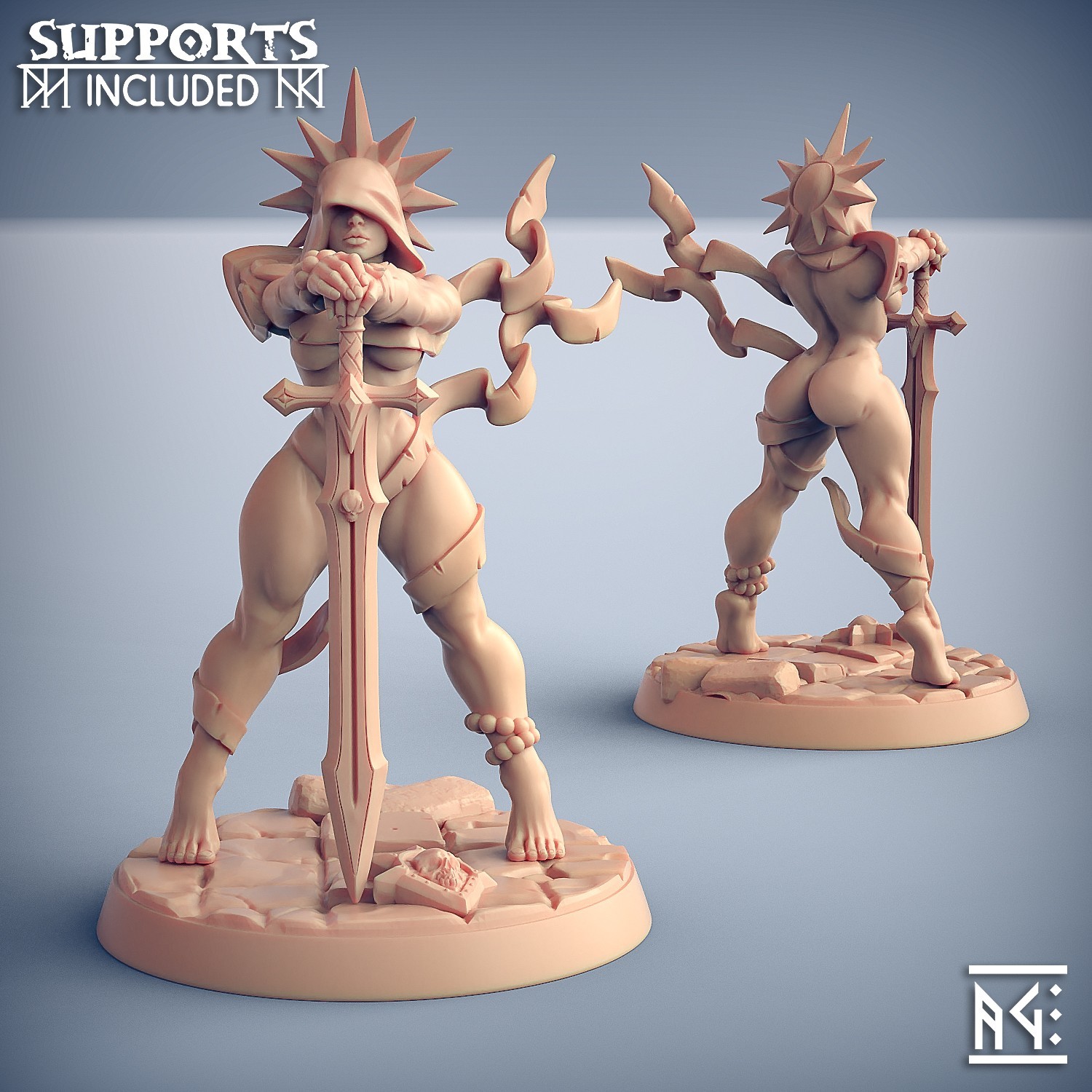 Solaria - Pinup - Artisan Guild DnD Resin Miniature 30mm/75mm RPG