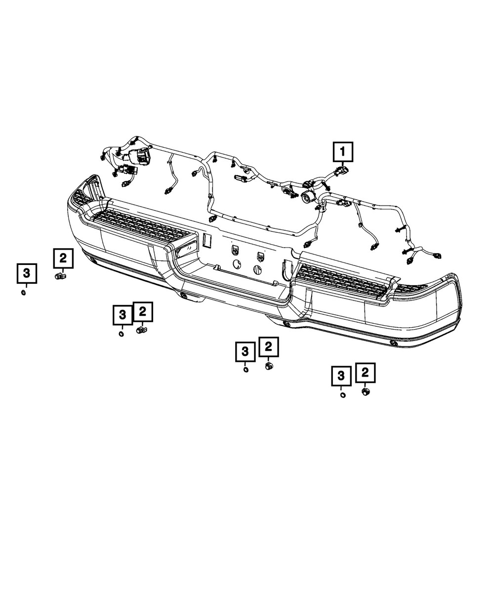Genuine Mopar Rear Bumper Wiring 68646789AA