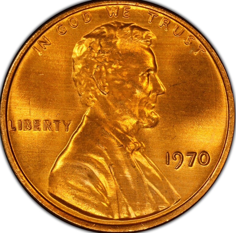 1970  Lincoln Memorial Cent Choice BU 1c Brilliant Uncirculated FromOBW GEM #59