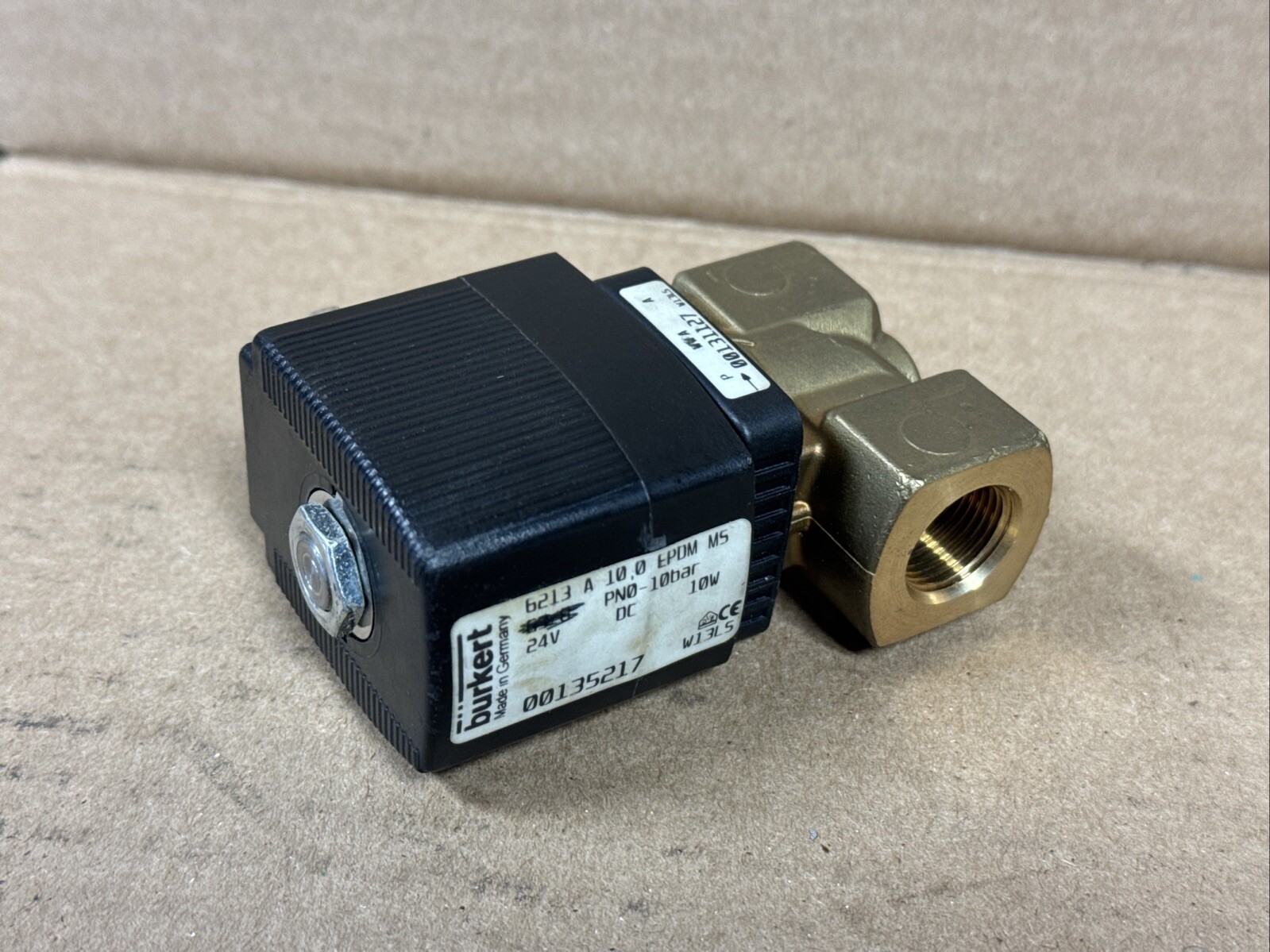 NEW BURKERT 00135217  6213 A 10.0 EPDM MS 24V  10W 3/8” Solenoid Valve FAST SHIP