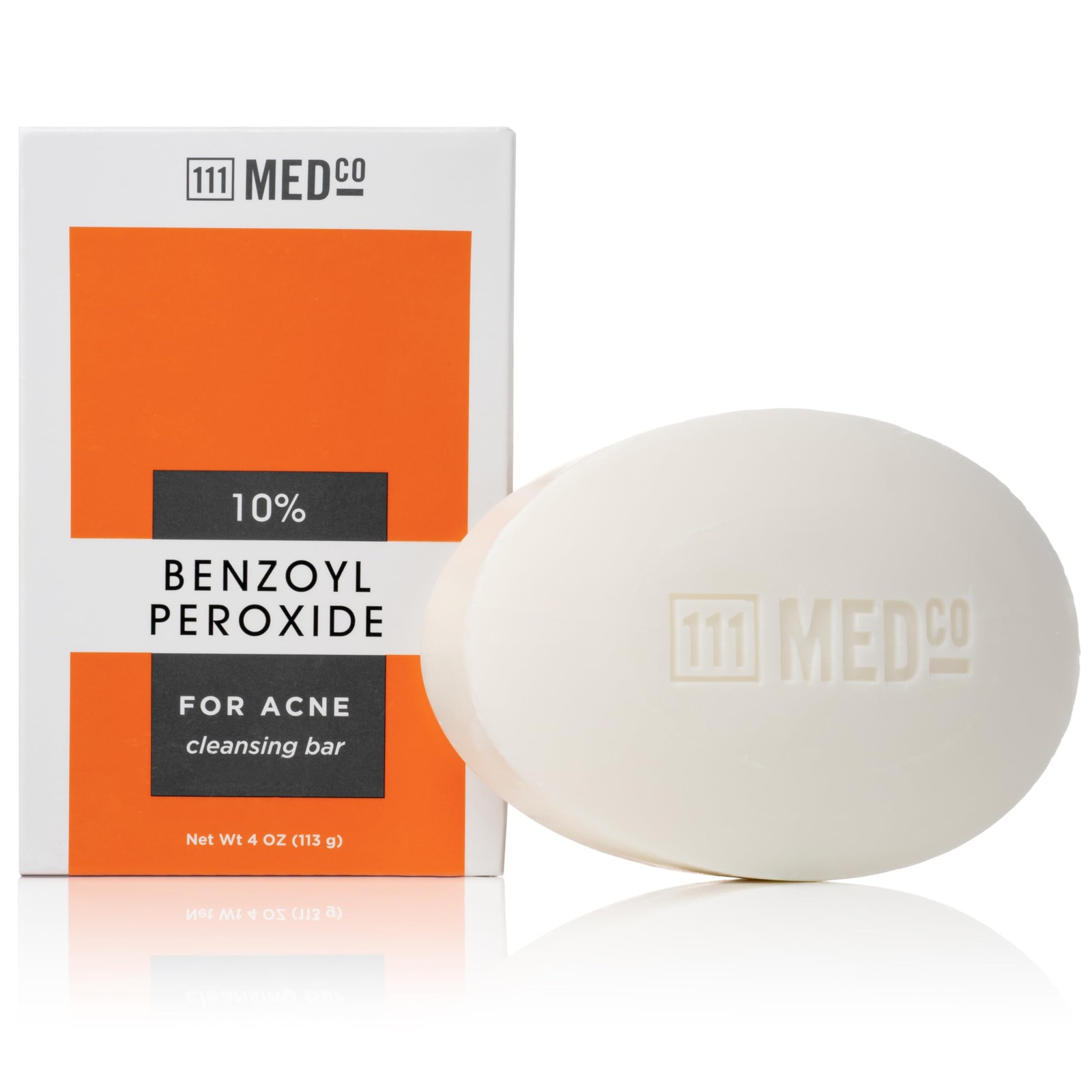 111MedCo 10% Benzoyl Peroxide Acne Treatment Cleansing Bar, Maximum Strength ...