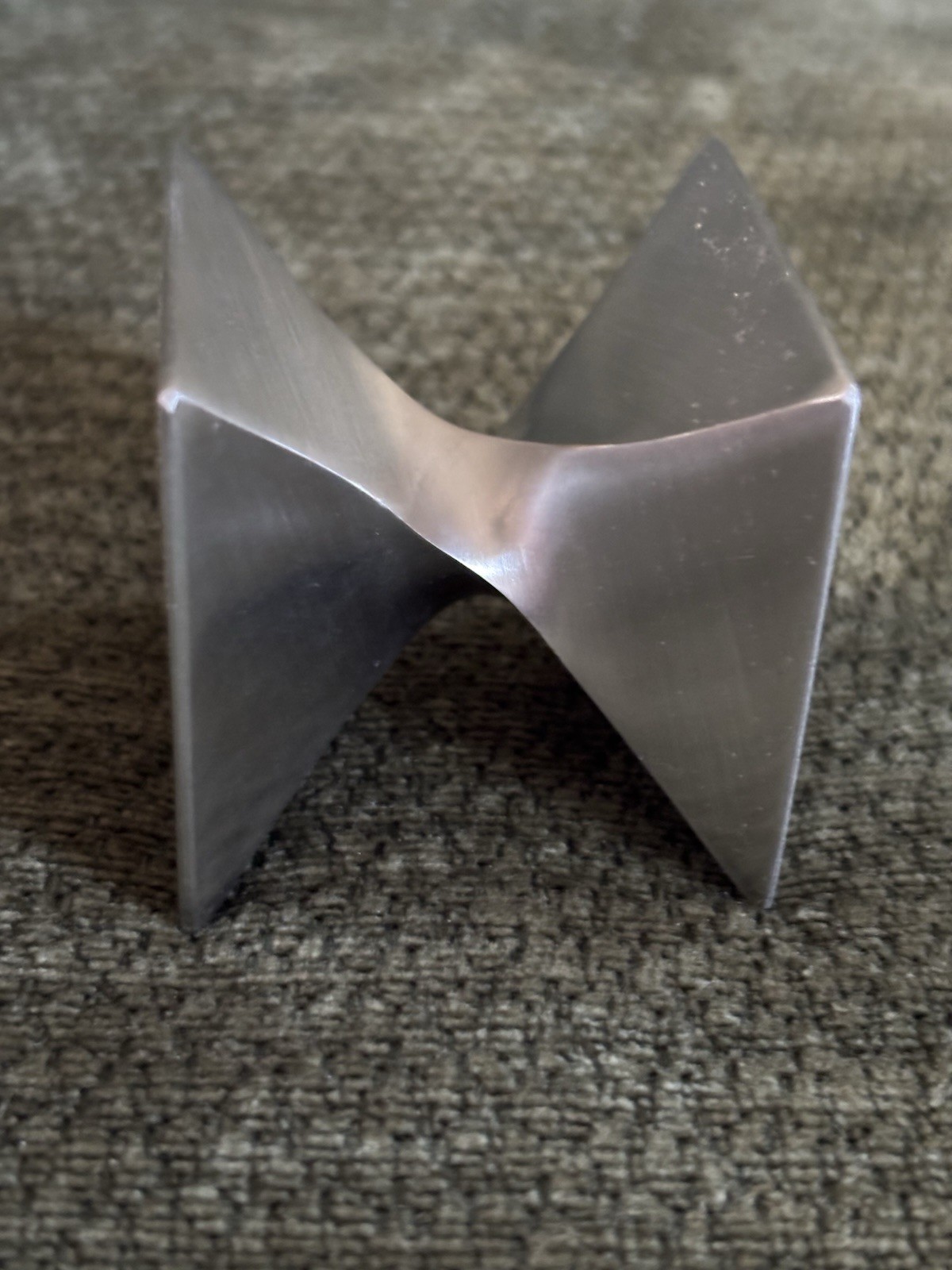 Arts On Desk Stainless Steel Sculpture~2”x2” Slick!