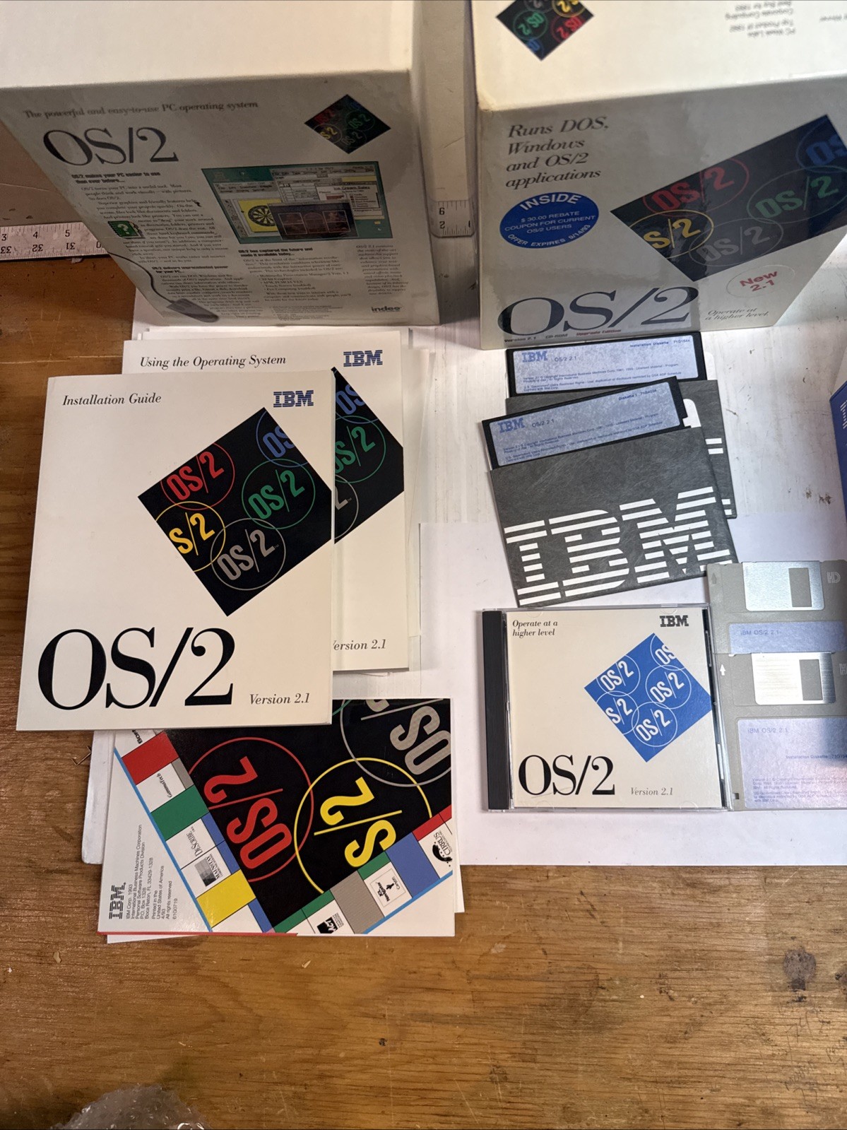 IBM OS/2 Warp Server Advanced Version 4 - VERY RARE - Box & Manuals