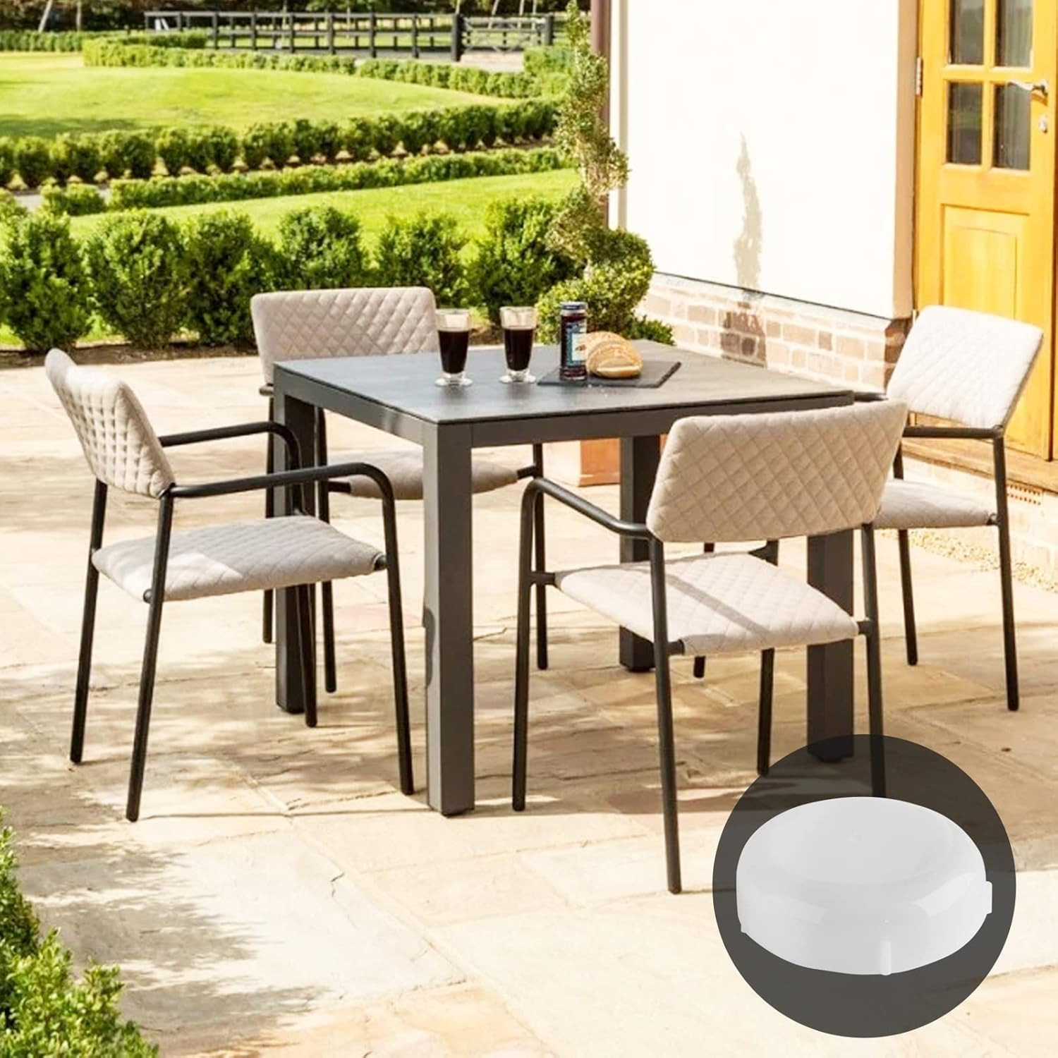 24 Pack 1.5 Inch Wrought Iron Patio Furniture Feet, Patio Furniture Seating G...
