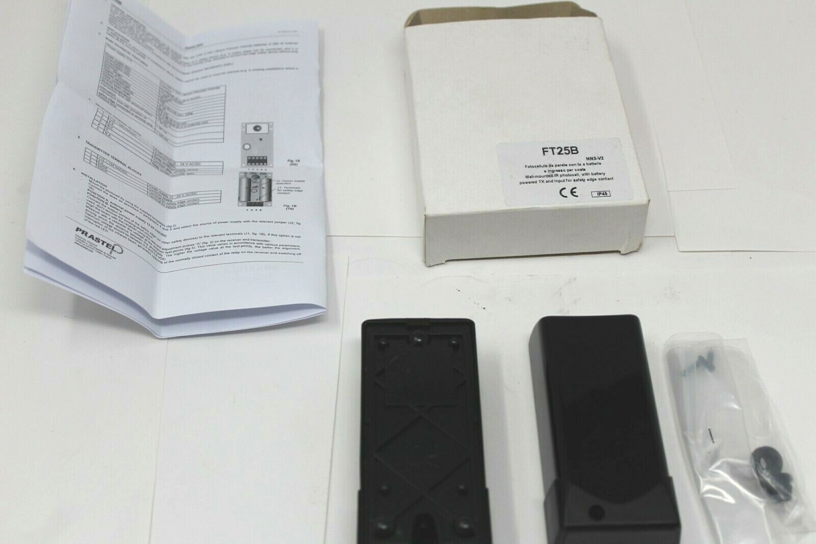 Prastel France Wall Mounted IR Photocell (FT25B)  (Pack of Two) *NEW*