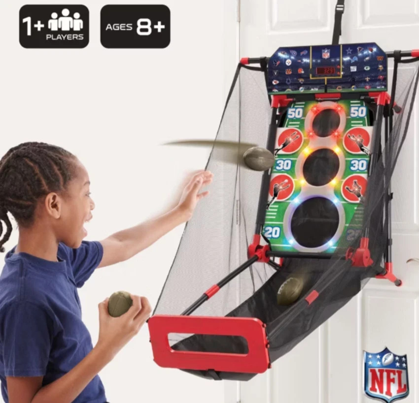 NFL 2 Minute Drill Over The Door Arcade Football Toss Game EastPoint Sports LED