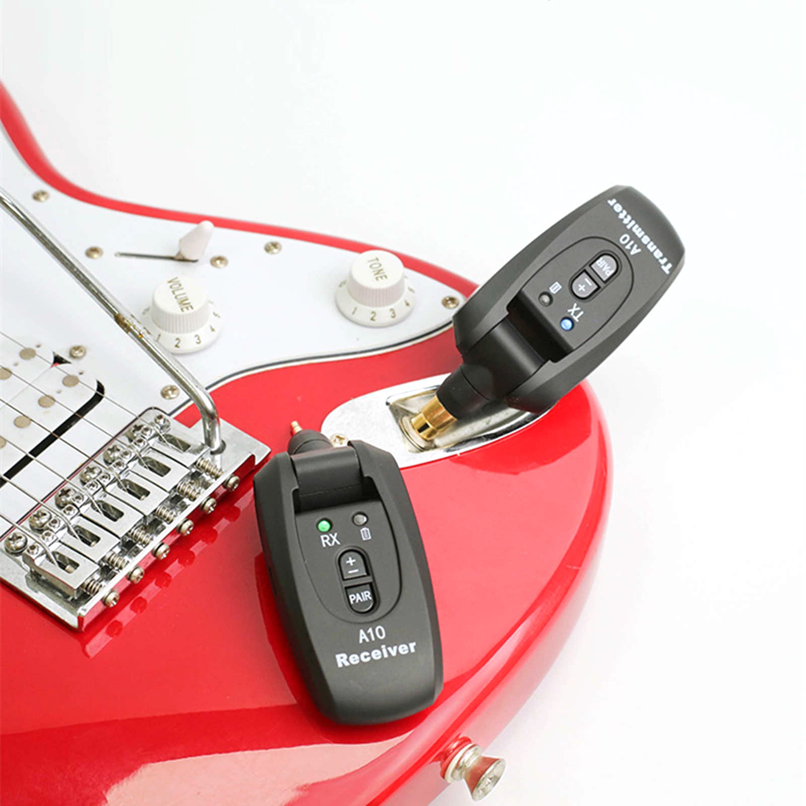 Wireless Guitar Kit Transmitter & Receiver System 100ft 24Bit Audio 2.4GHz