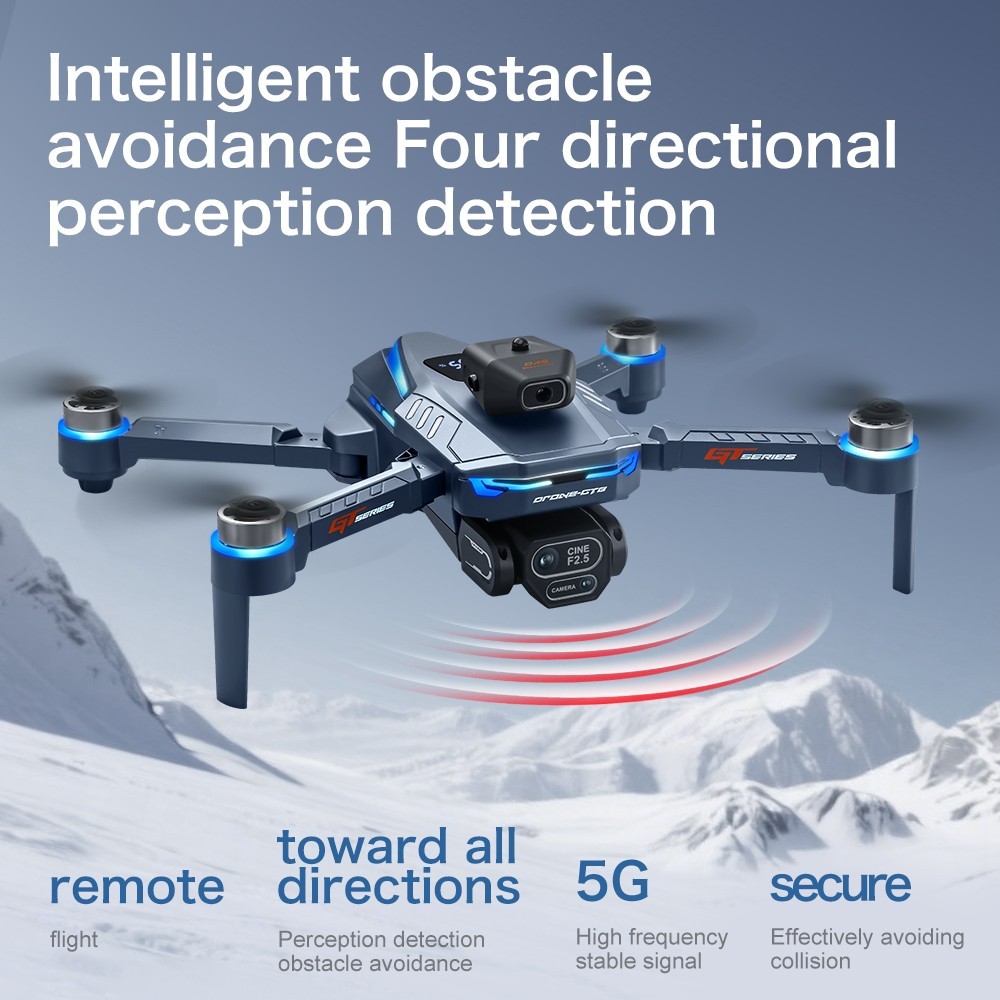 8K Dual Camera Drone 5G Brushless Motor Foldable RC Quadcopter Screen Remote