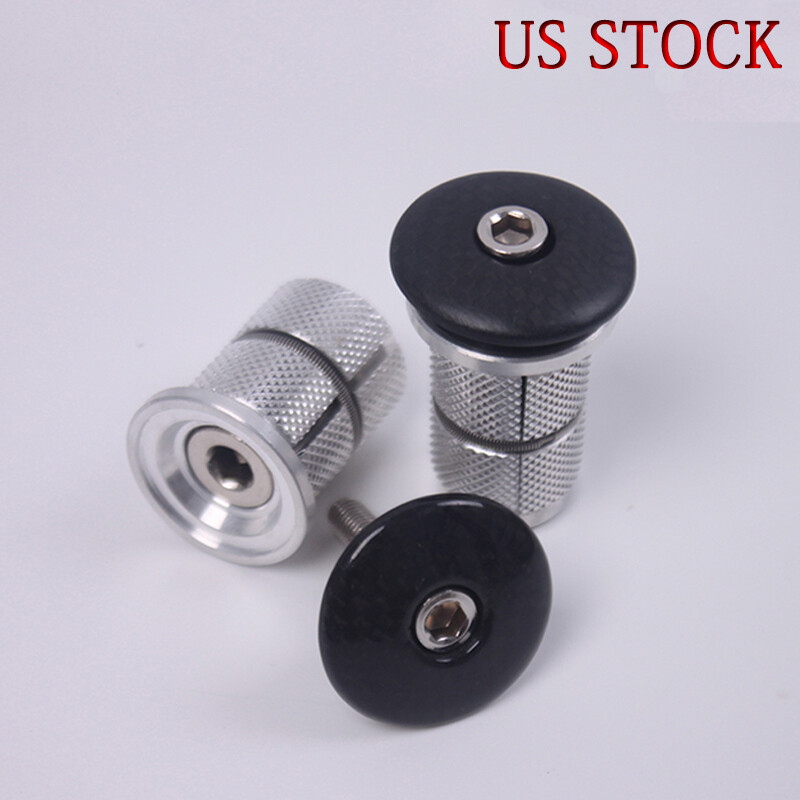 BMX Headset 1-1/8" Threadless Carbon/Aluminum DH Stem Expander Top Cap Fork Part