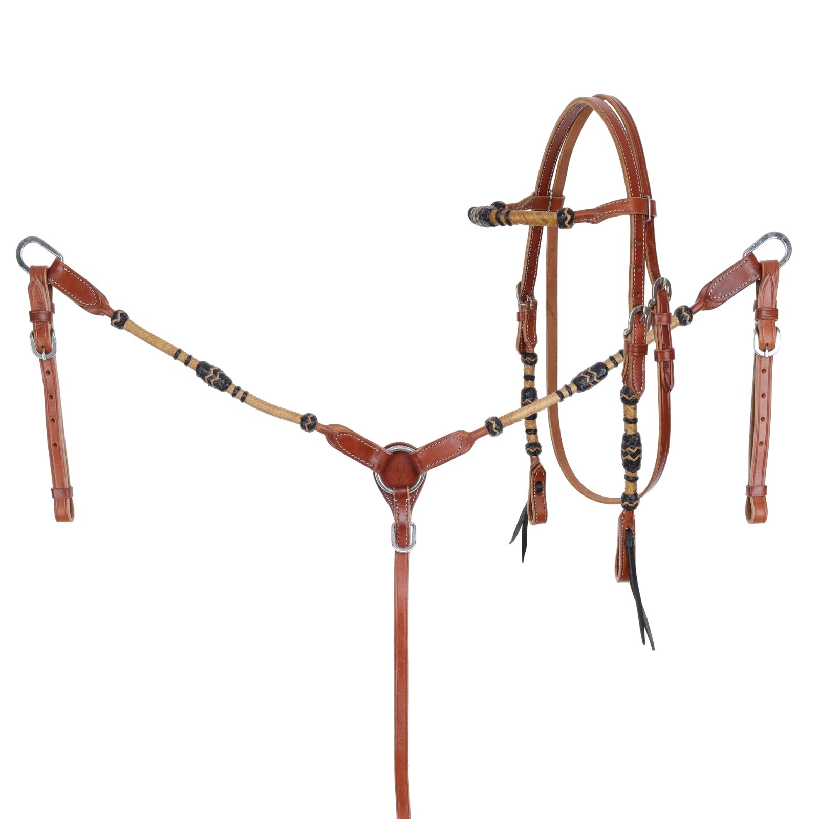 Rawhide Ridge Browband Headstall & Breast Collar SET with Reins NEW