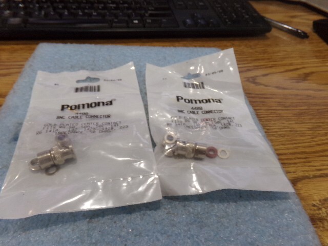 Lot of Pomona Model: 4488  Gold Plated BNC Connectors.  Qty. 2.  New Old Stock