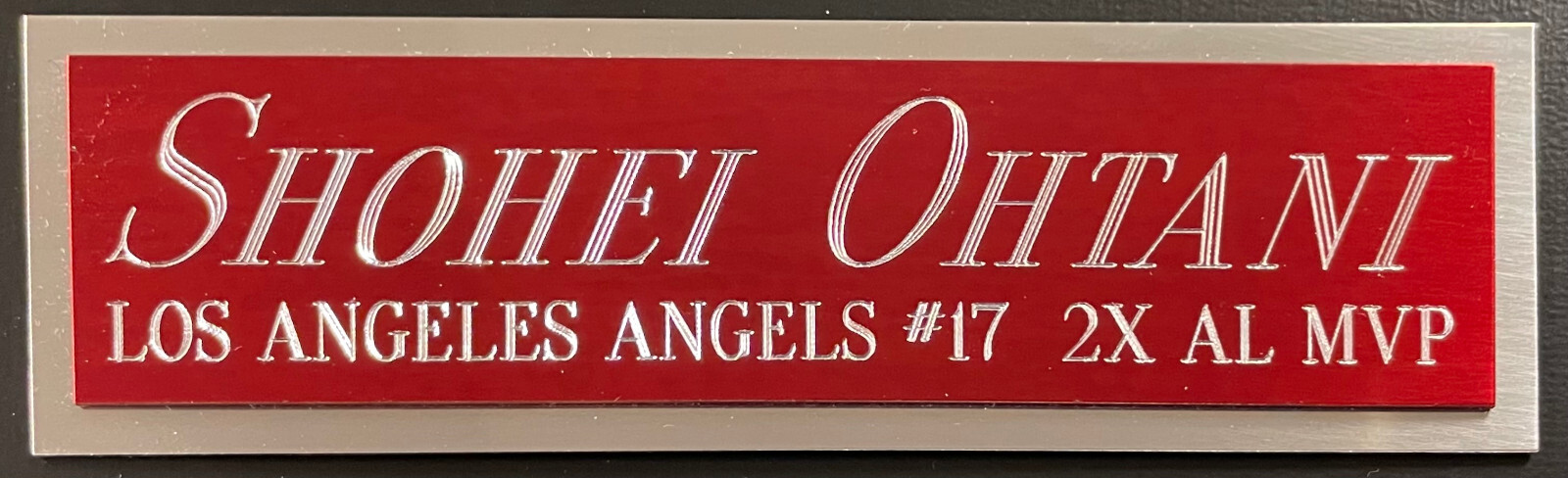 SHOHEI OHTANI ANGELS NAMEPLATE FOR AUTOGRAPHED Signed BASEBALL-JERSEY-PHOTO-BAT