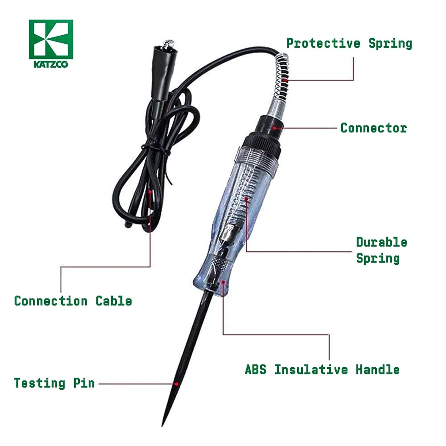 Versatile Voltage Continuity Tester with Indicator Light - Durable 54" Cord