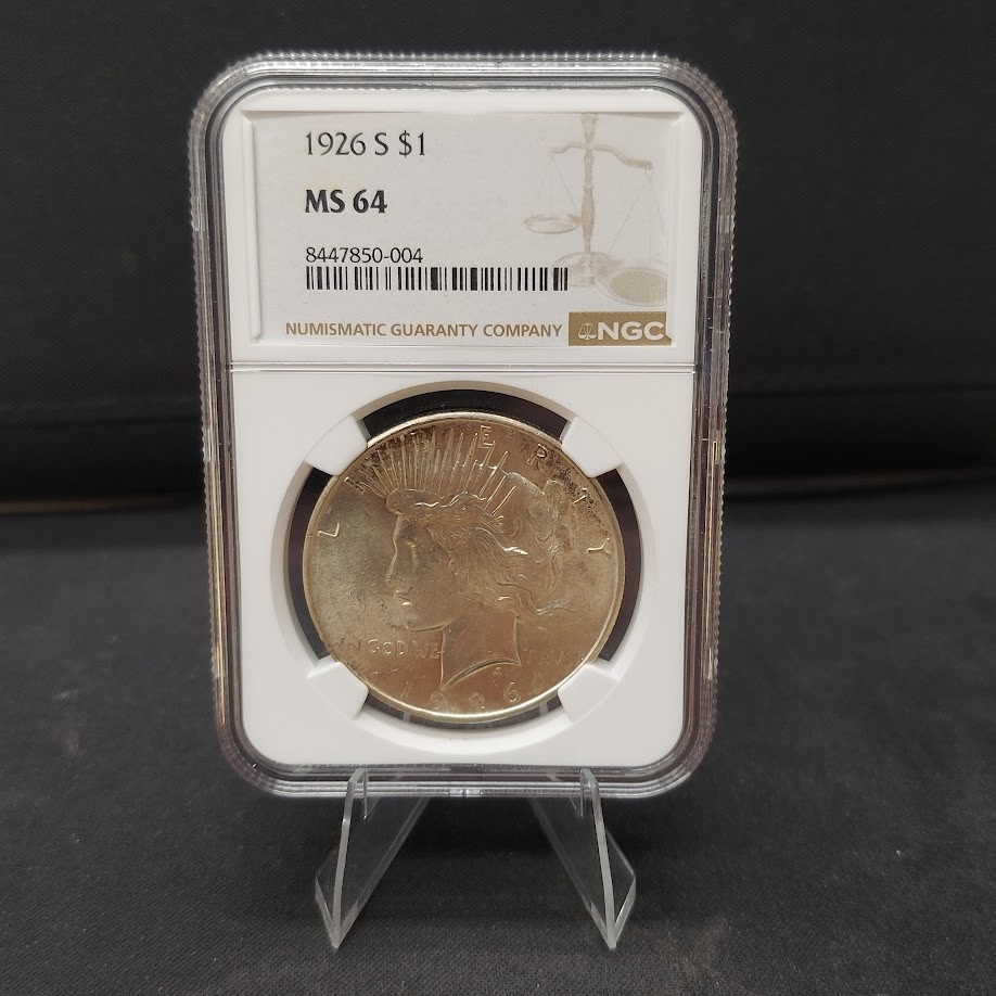 1926-S Peace Silver Dollar MS64 NGC