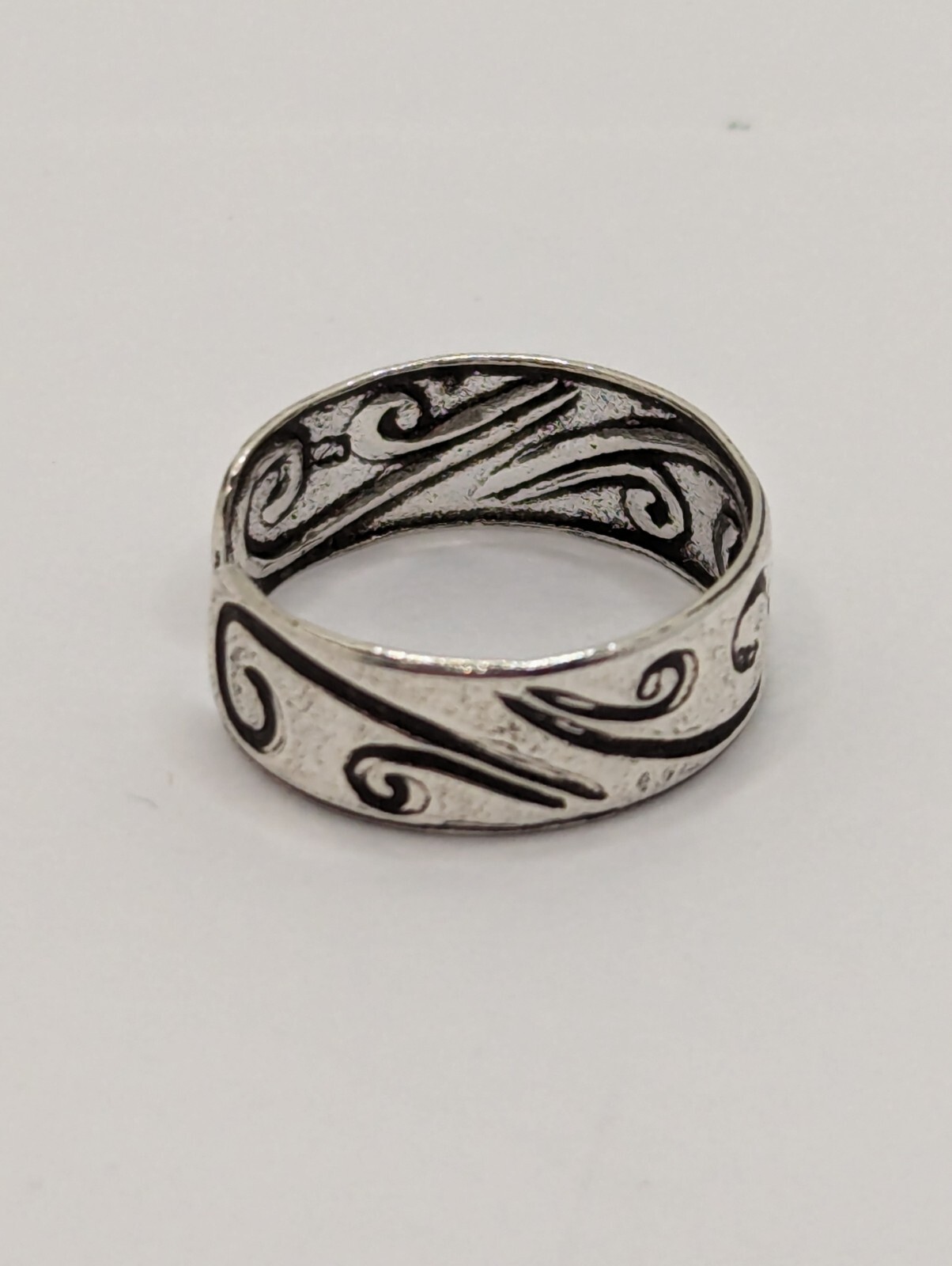 Sterling Silver Toe Ring. Whimsical Swirls Design. Adjustable Size. 925 Silver
