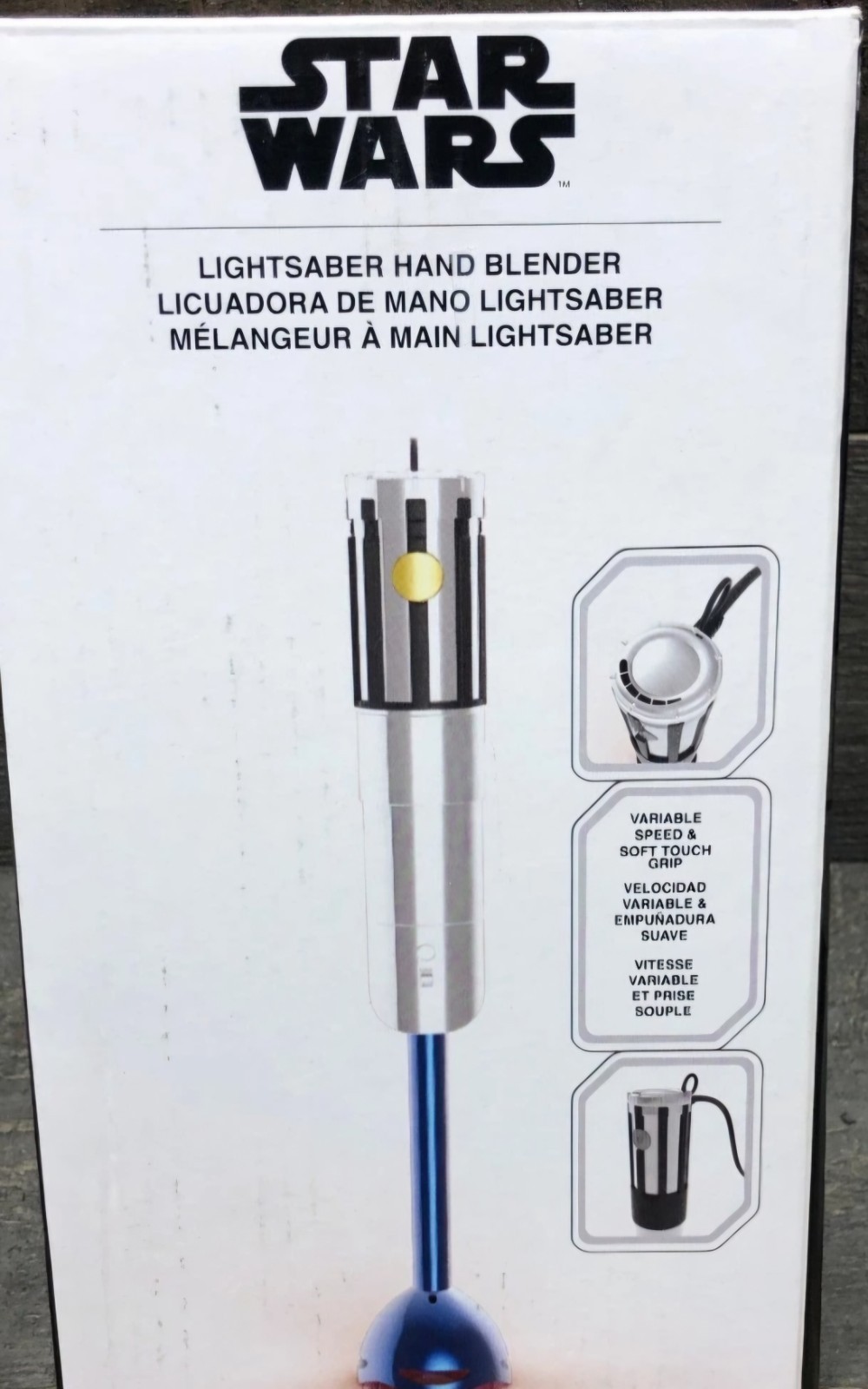 Star Wars Disney Lightsaber Hand Blender, New in Box, Blue, Variable Speed