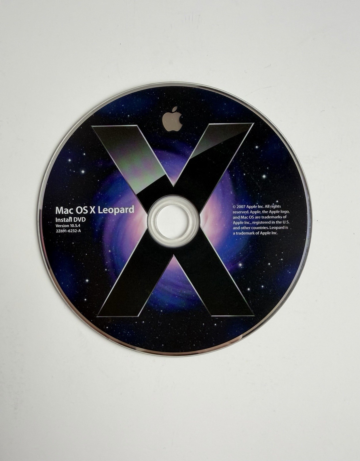 Apple Mac OSX Version Leopard 10.5.4 Install DVD 2007 Disc