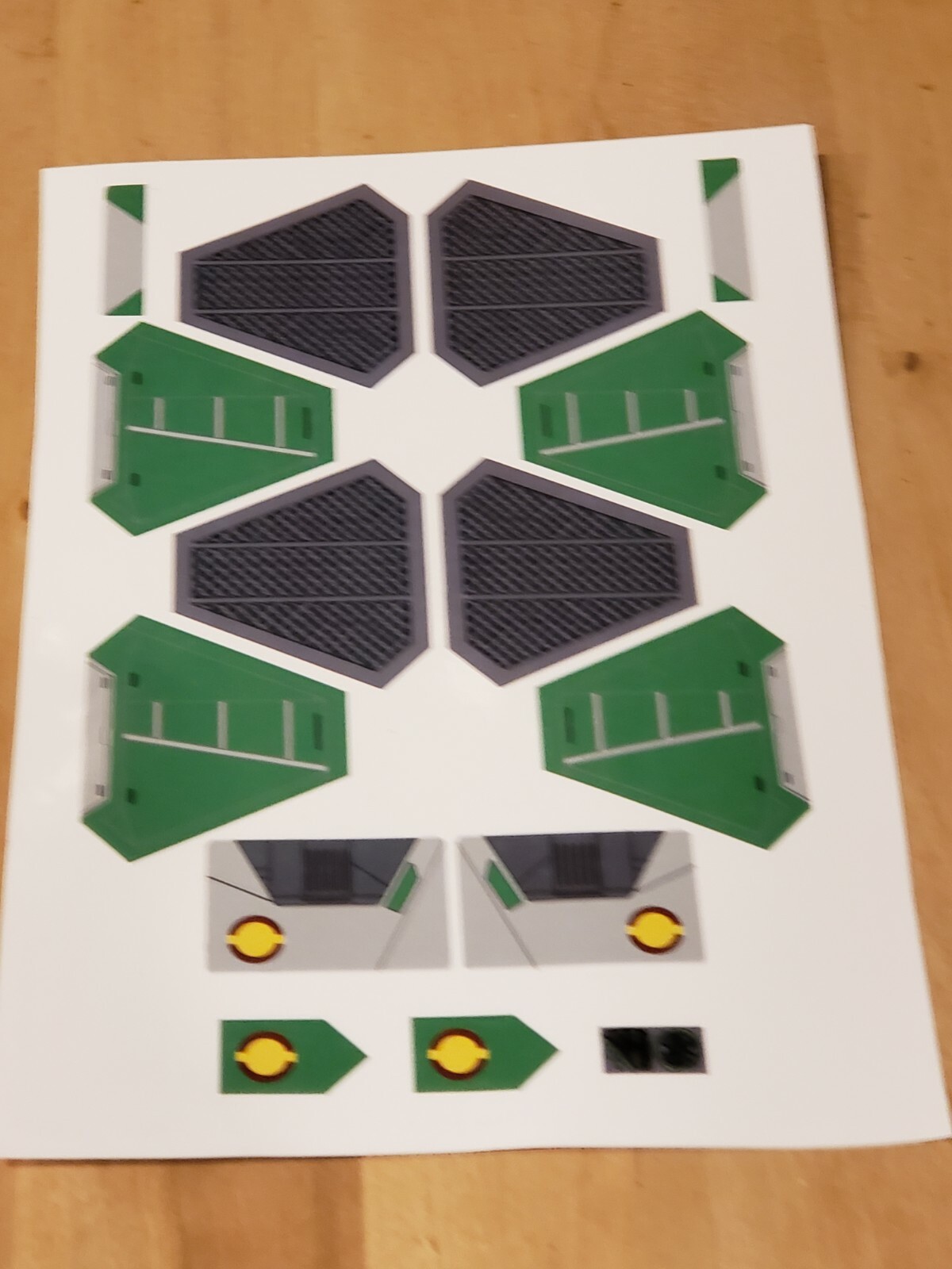 Custom Full Green Sticker Sheet fits  Star Wars 75281 75135 75038 9494 7661