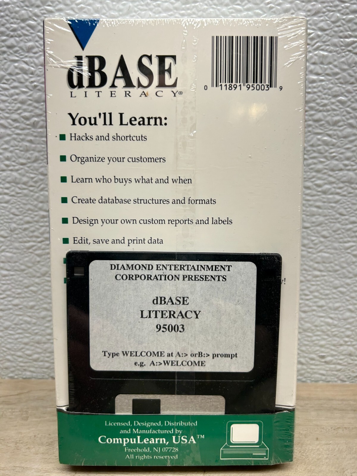 Vtg dBASE Literacy VHS With Floppy Disc For IBM & Compatible Computers Sealed