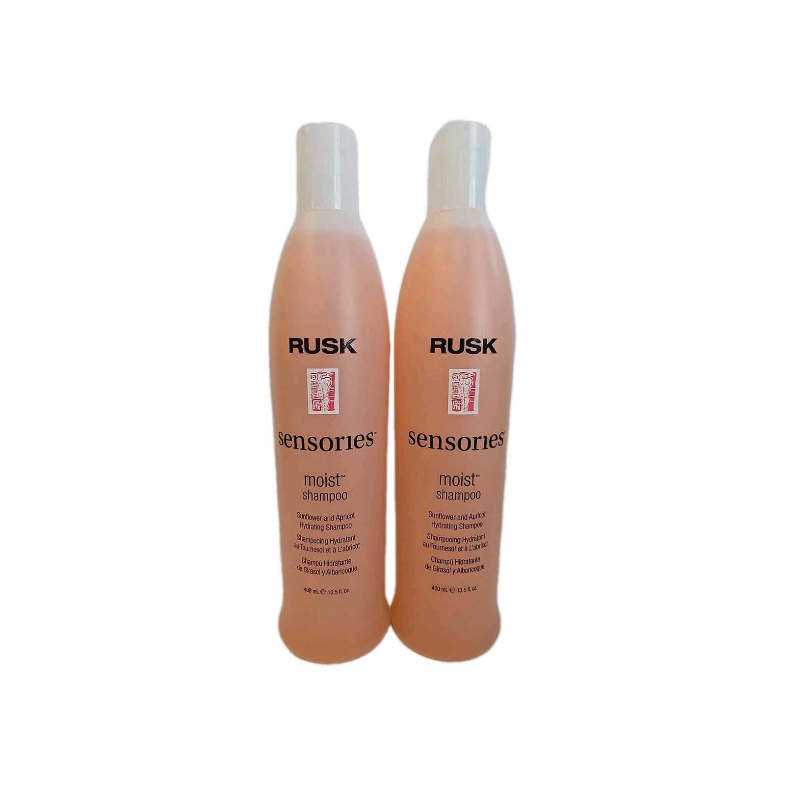 2 RUSK SENSORIES MOIST SHAMPOO, 13.5.FL.oz Each Sunflower & Apricot Hydrating