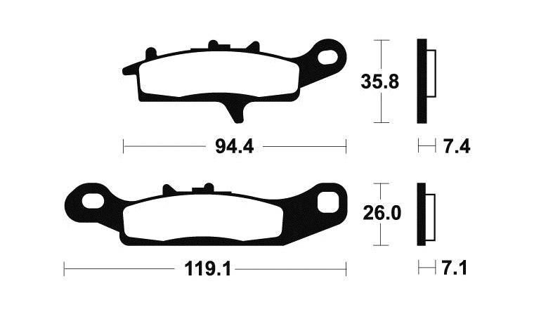 TECNIUM SINTERED BRAKE PADS MO301