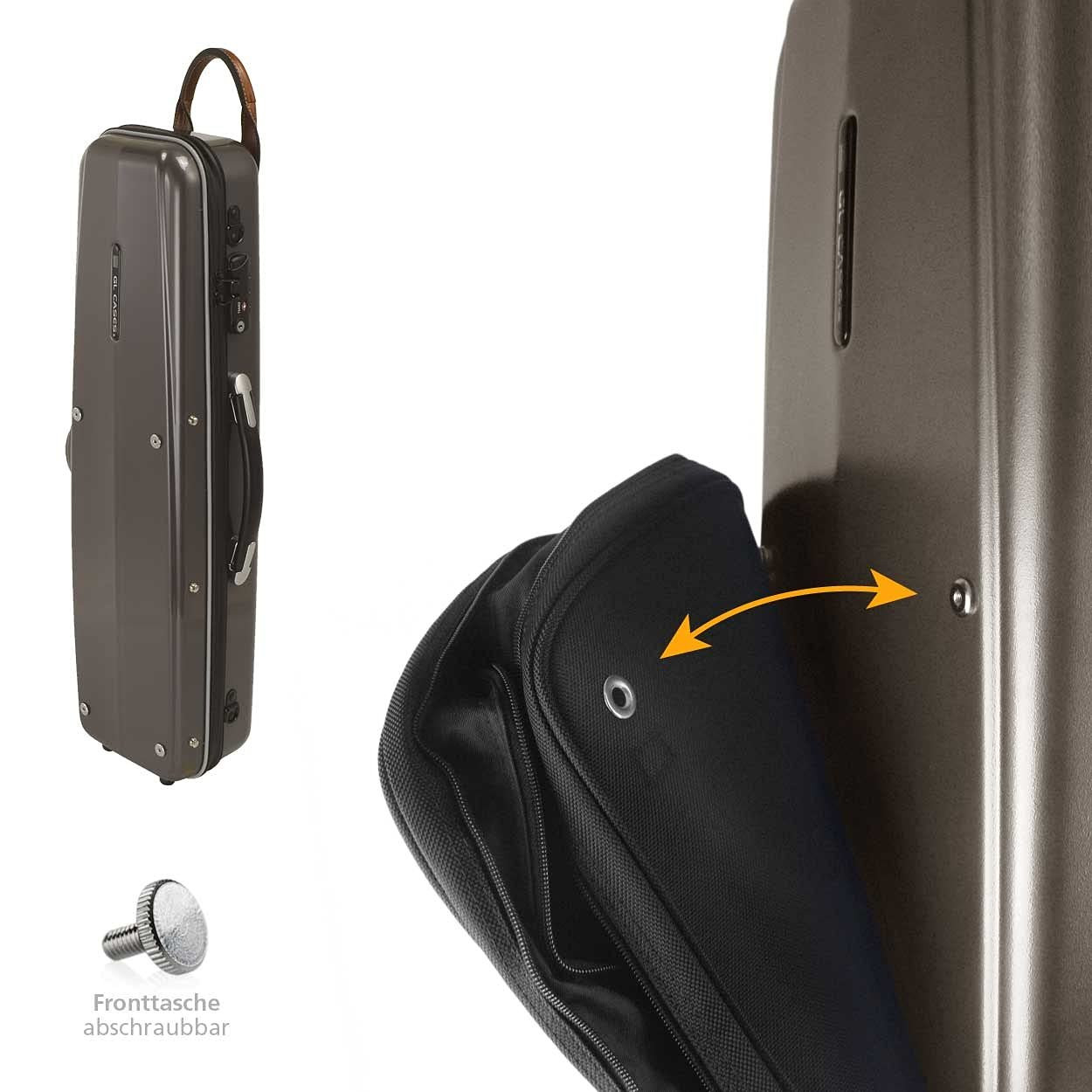 GL Polycarbonate Soprano Sax Case, Silvr