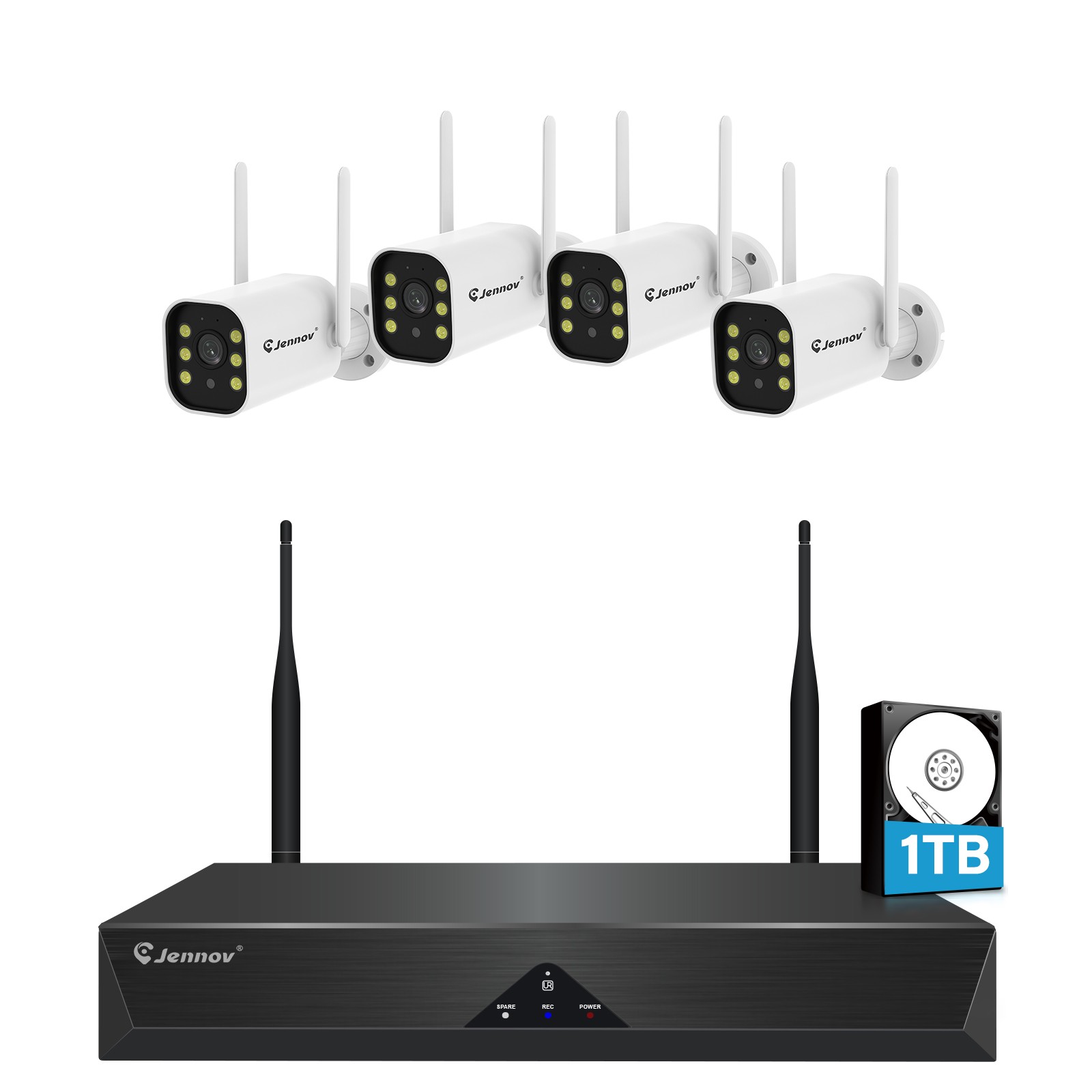 WIFI Home Security Camera System Wireless 10CH 5MP Outdoor Camera with 1TB HDD