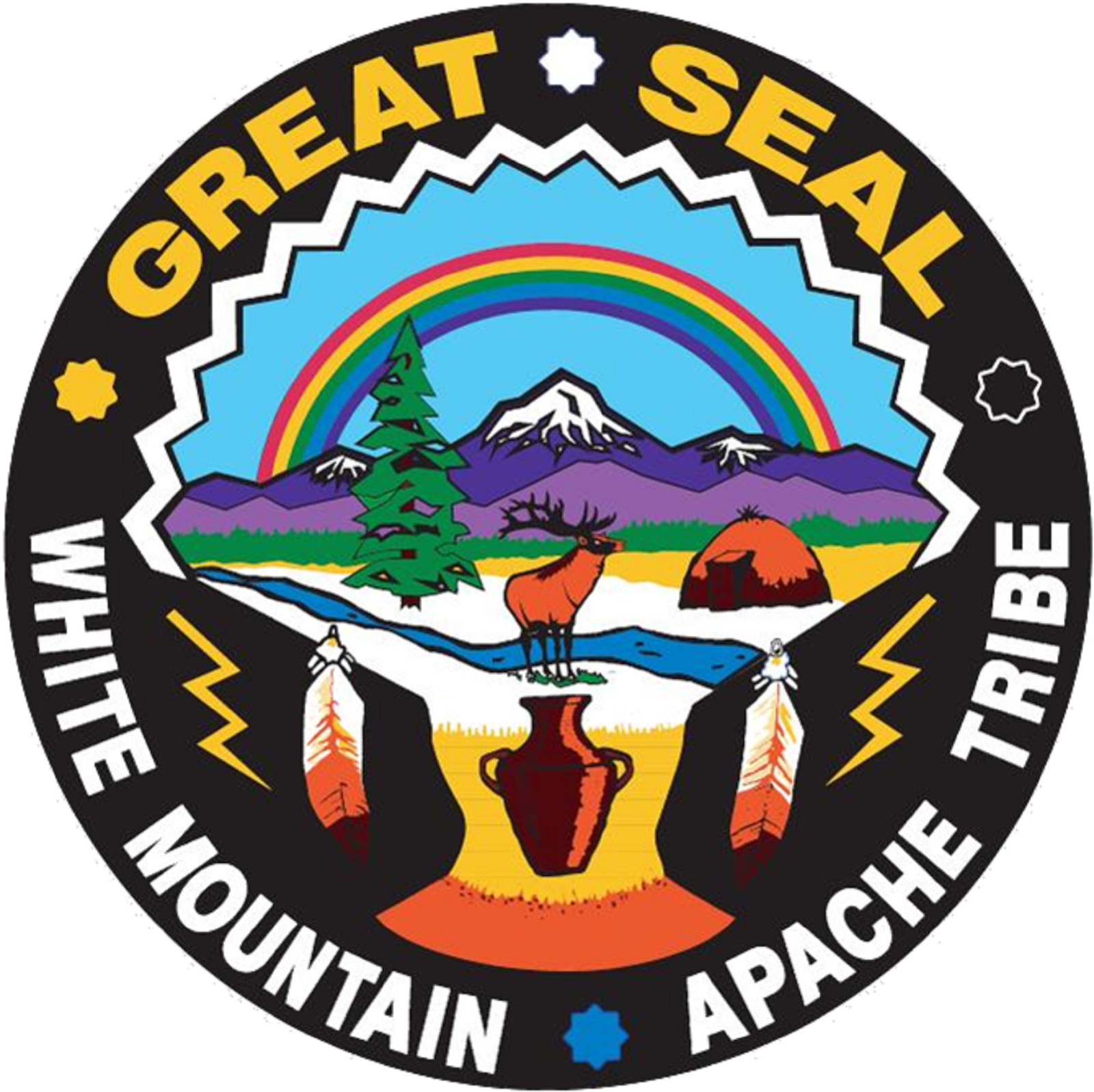 Great Seal of the White Mountain Apache Tribe 4" Decal