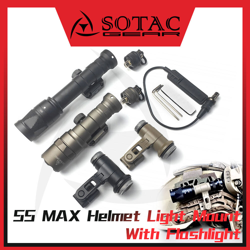SOTAC Tactical Helmet Flashlight For M300C M600 M300V IR w/ S/S MA-X Bracket