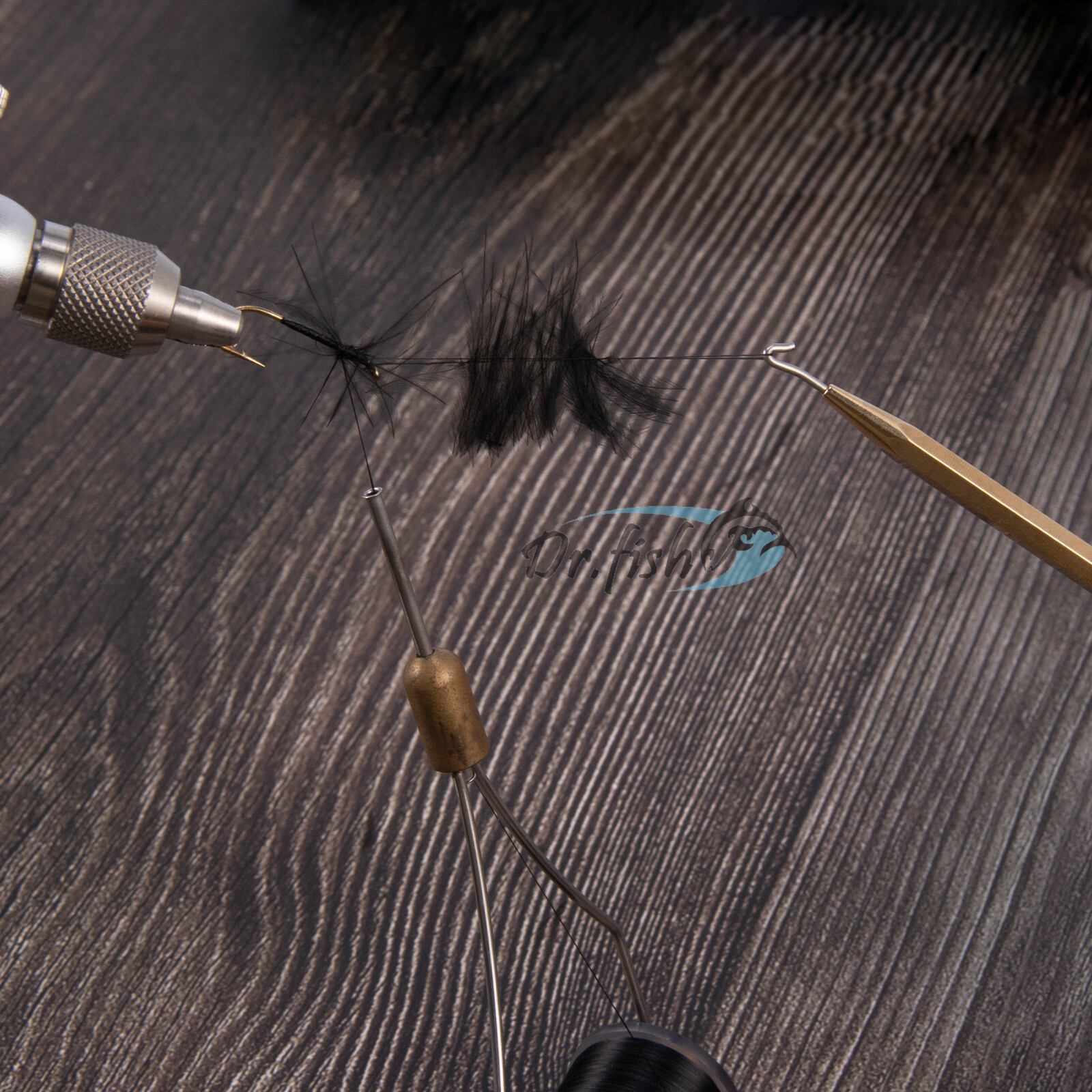 1PC 4.09in Dubbing Fly Tying Bobbin Fly Tying Tool with Brass Handle