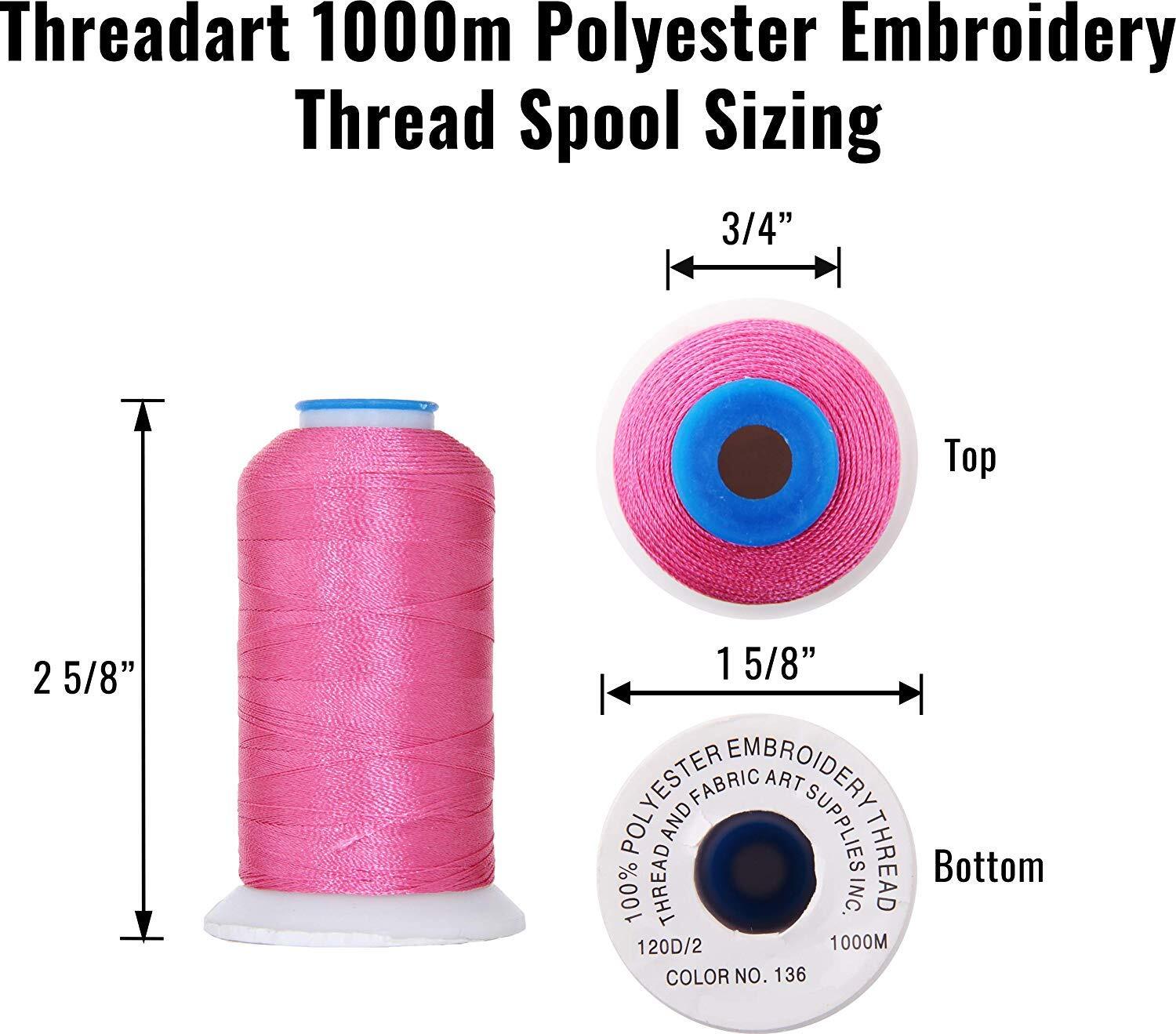 Threadart 16 Cone Green Color Builder Polyester Thread Set - 1000m Cones