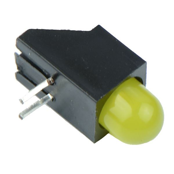 10 x Yellow Diffused PCB Mount 5mm LED