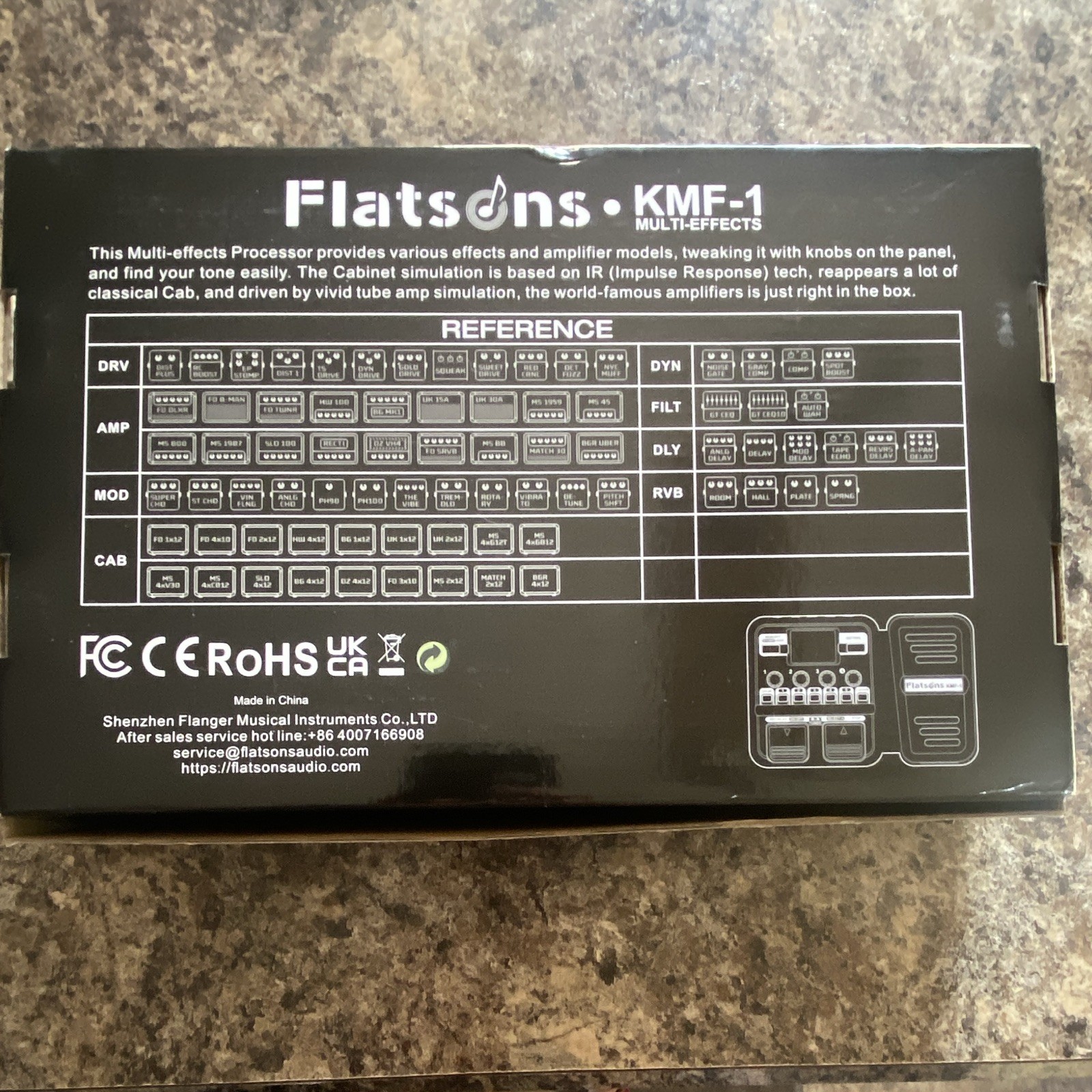 Flatsons KMF-1 Digital Multi-Effects Looper Pedal for Electric Guitar