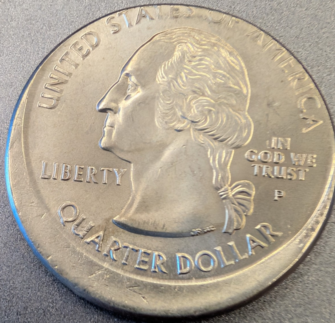 2000 P New Hampshire  State Quarter 10 % Off Center Strike Error BU -UNC