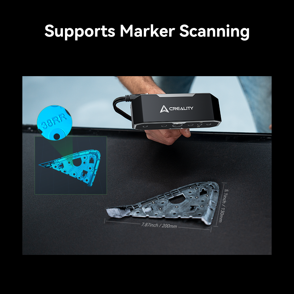 Creality 3D Scanner CR-Scan Otter 0.02mm Accuracy Scan for Black/Metal Objects