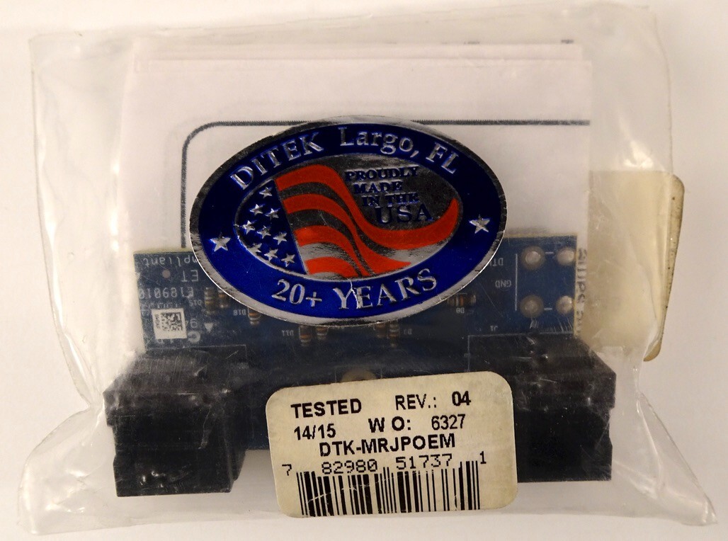 Ditek DTK-MRJPOEM Replacement Surge Module for RM12POE/FP, New, Factory Sealed