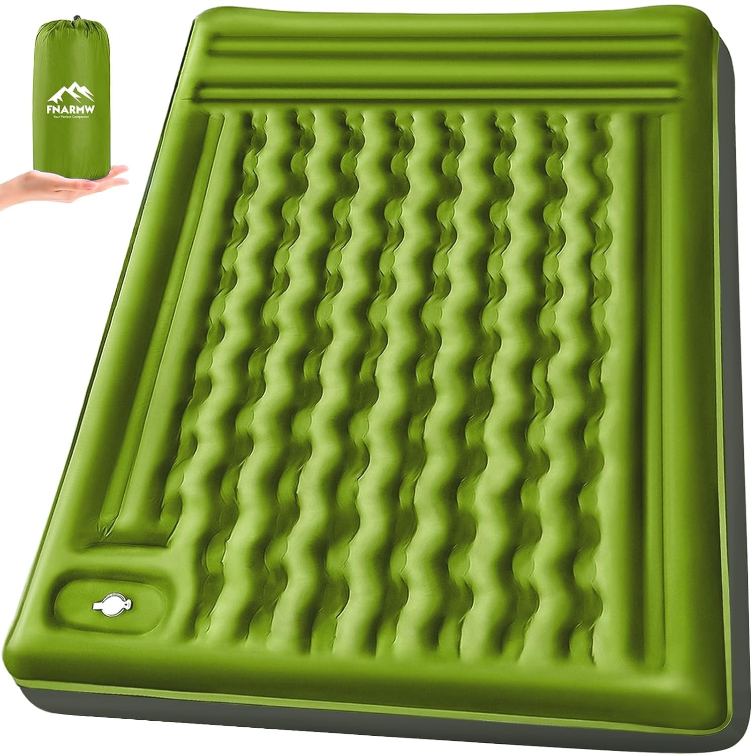 Double Self Inflating Sleeping Pad Extra Thick 6 Inch 2 Person Camping