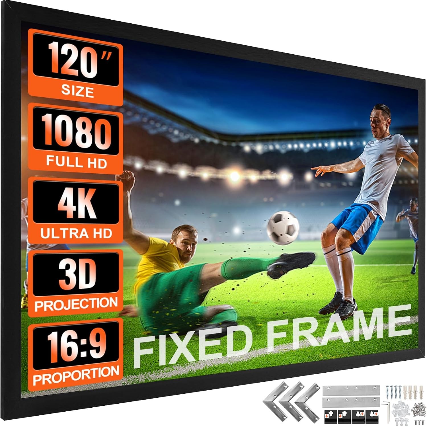 120inch Fixed 16:9 Outdoor VEVOR Projector Screen Movie Cinema Projector Screen