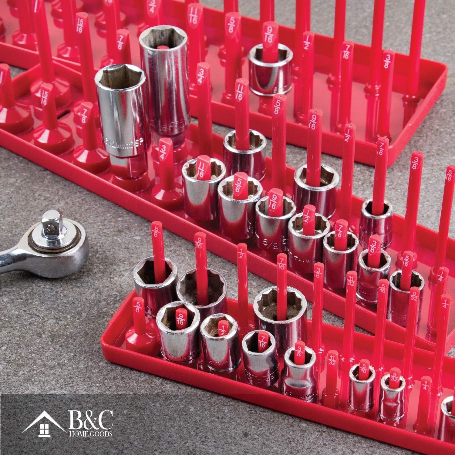 Socket Organizer Tray Set - SAE & Metric Storage Holders