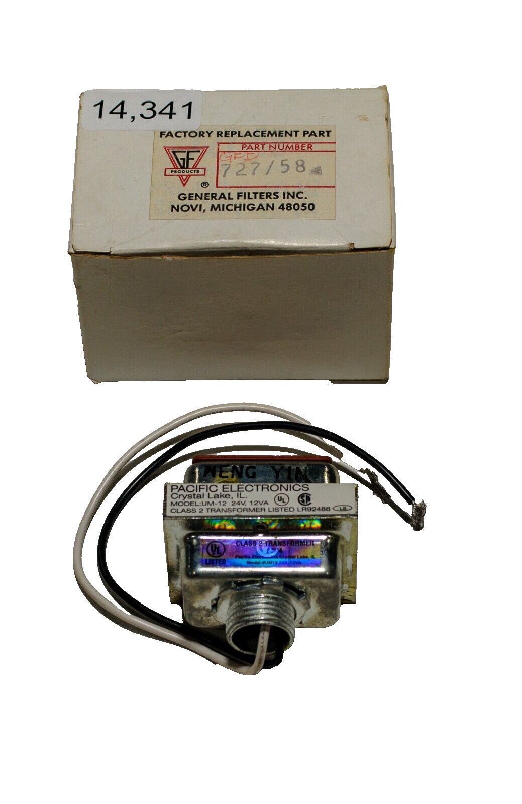General Filters 727/58 Transformer