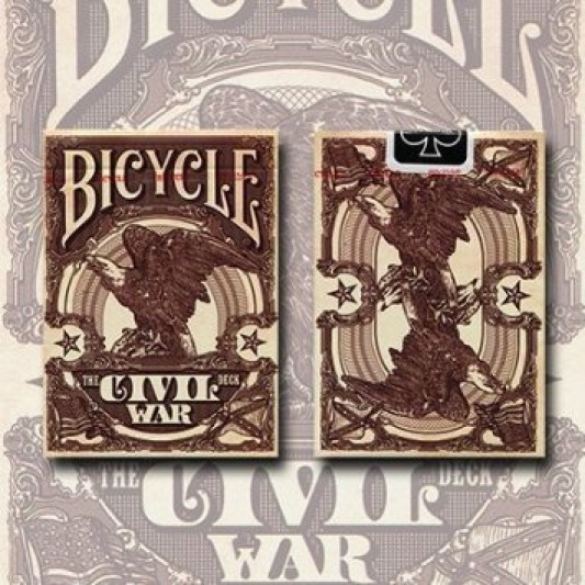 CIVIL WAR RED BICYCLE DECK OF PLAYING CARDS POKER SIZE BY J ROBINSON
