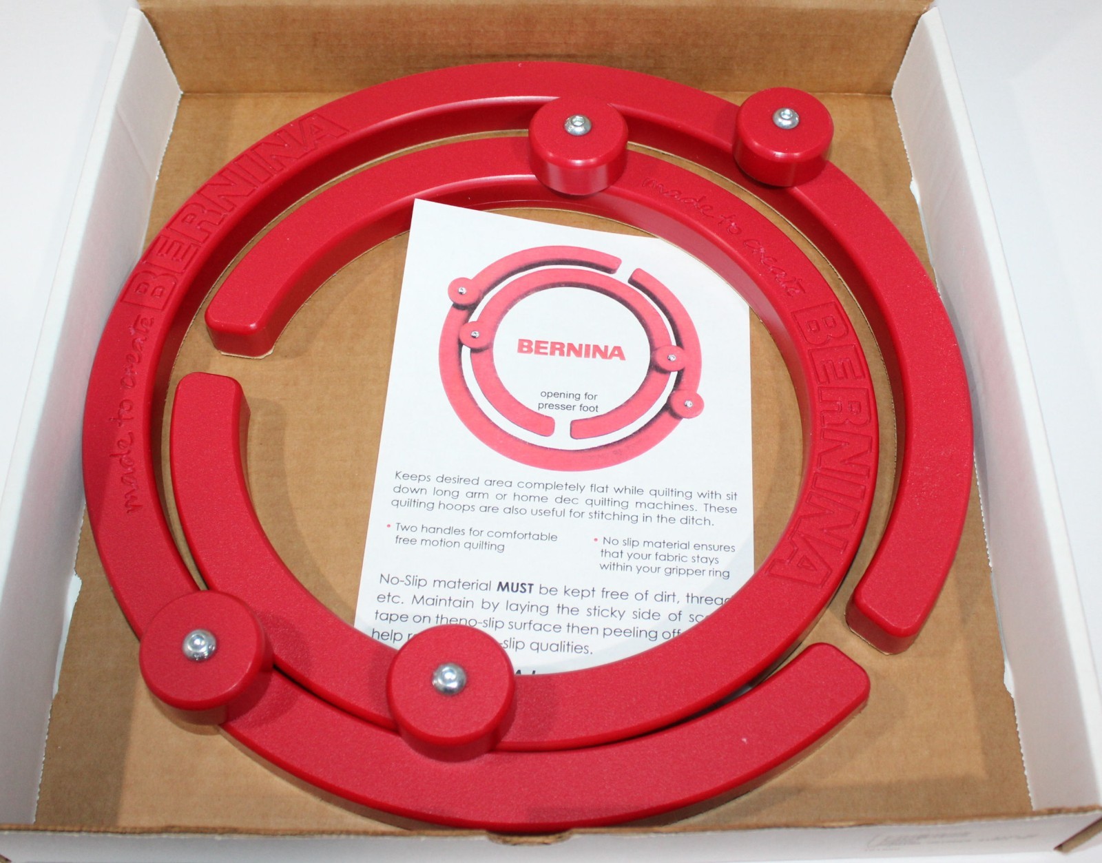 Bernina Gripper Rings Set of 2 Rings for Free-Motion by Martelli  8" and 11"