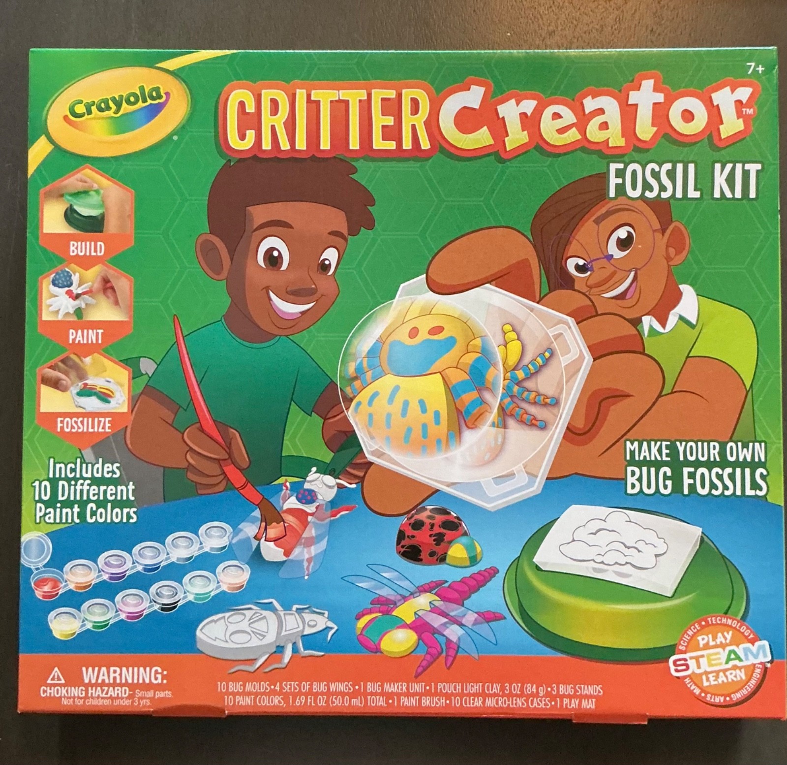 Crayola Critter Creator Fossil Kit Bug Fossils STEAM Activity Toy New Sealed